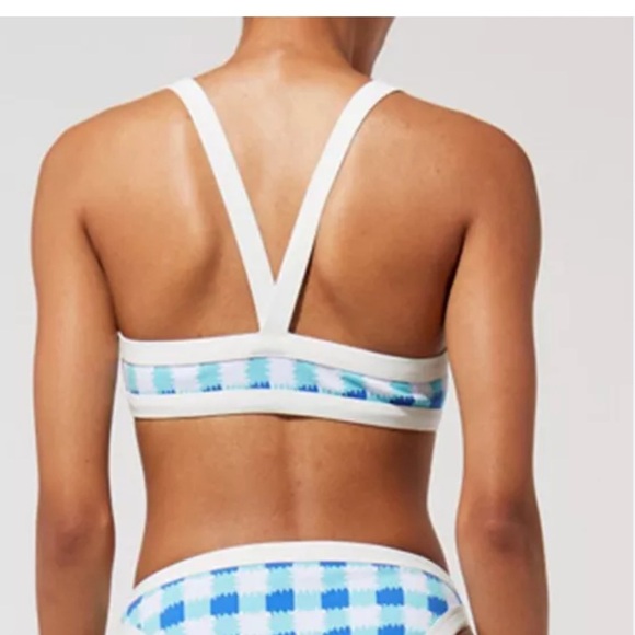 Solid And Striped The Scottie Bikini Top In Greek Blue Sz S - Picture 2 of 4
